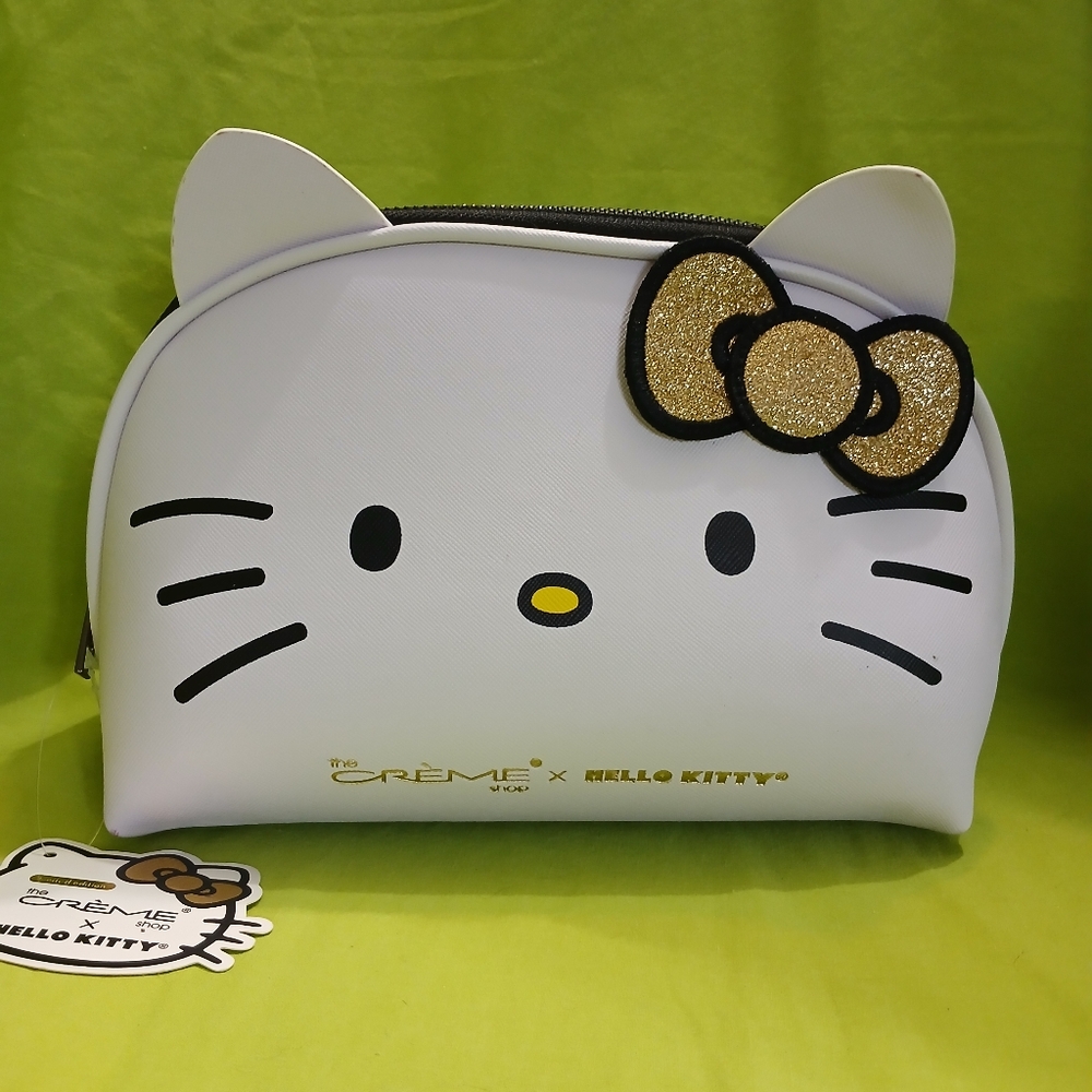 Creme x Hello Kitty Limited Edition Gold Bow Makeup Bag